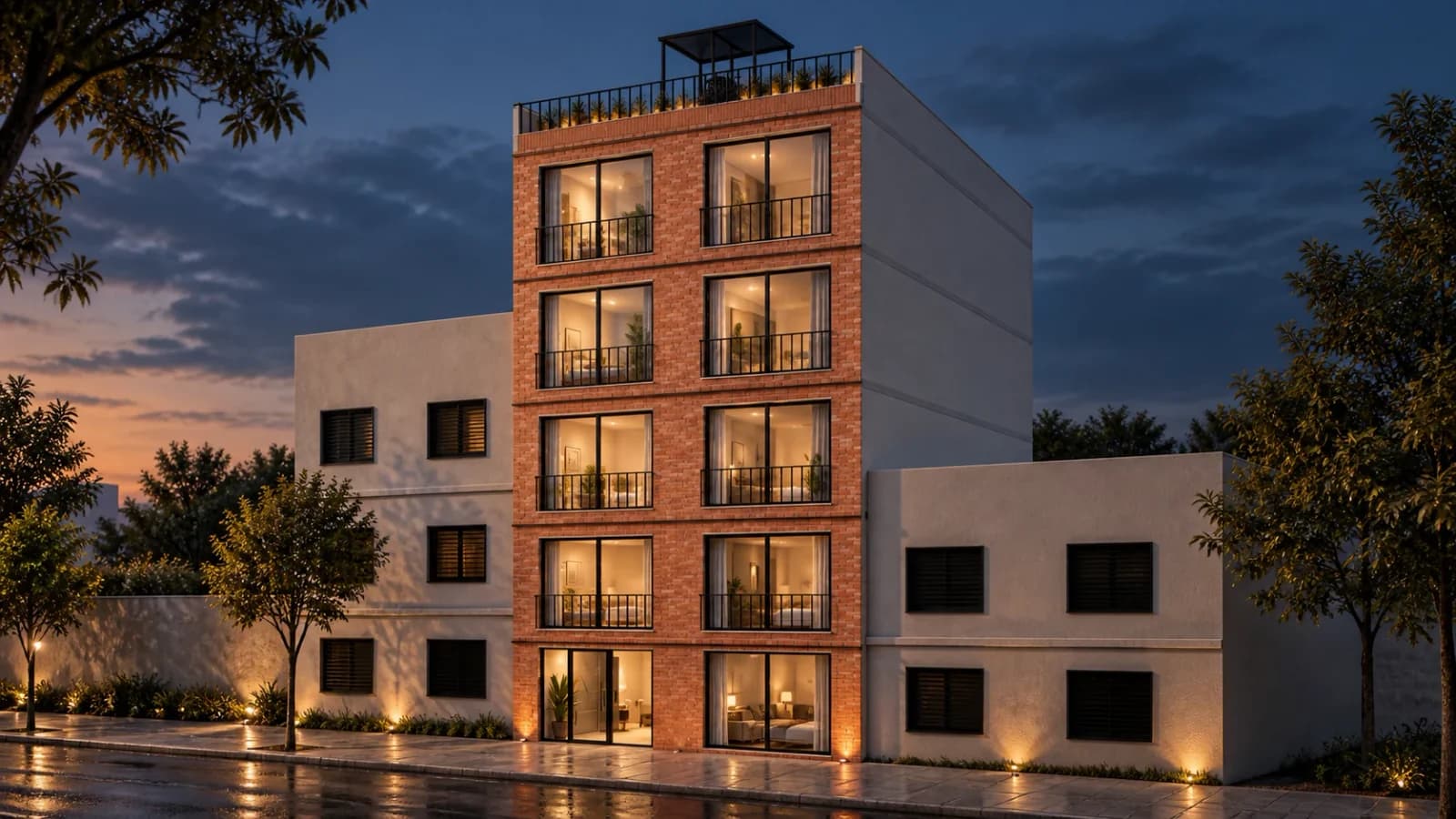 Concept visualization of the proposed Legado Carrera 12 facade, with AI-assisted post-production