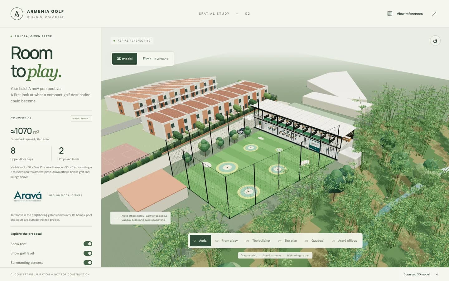 Captura 1 del sitio web de Armenia Golf