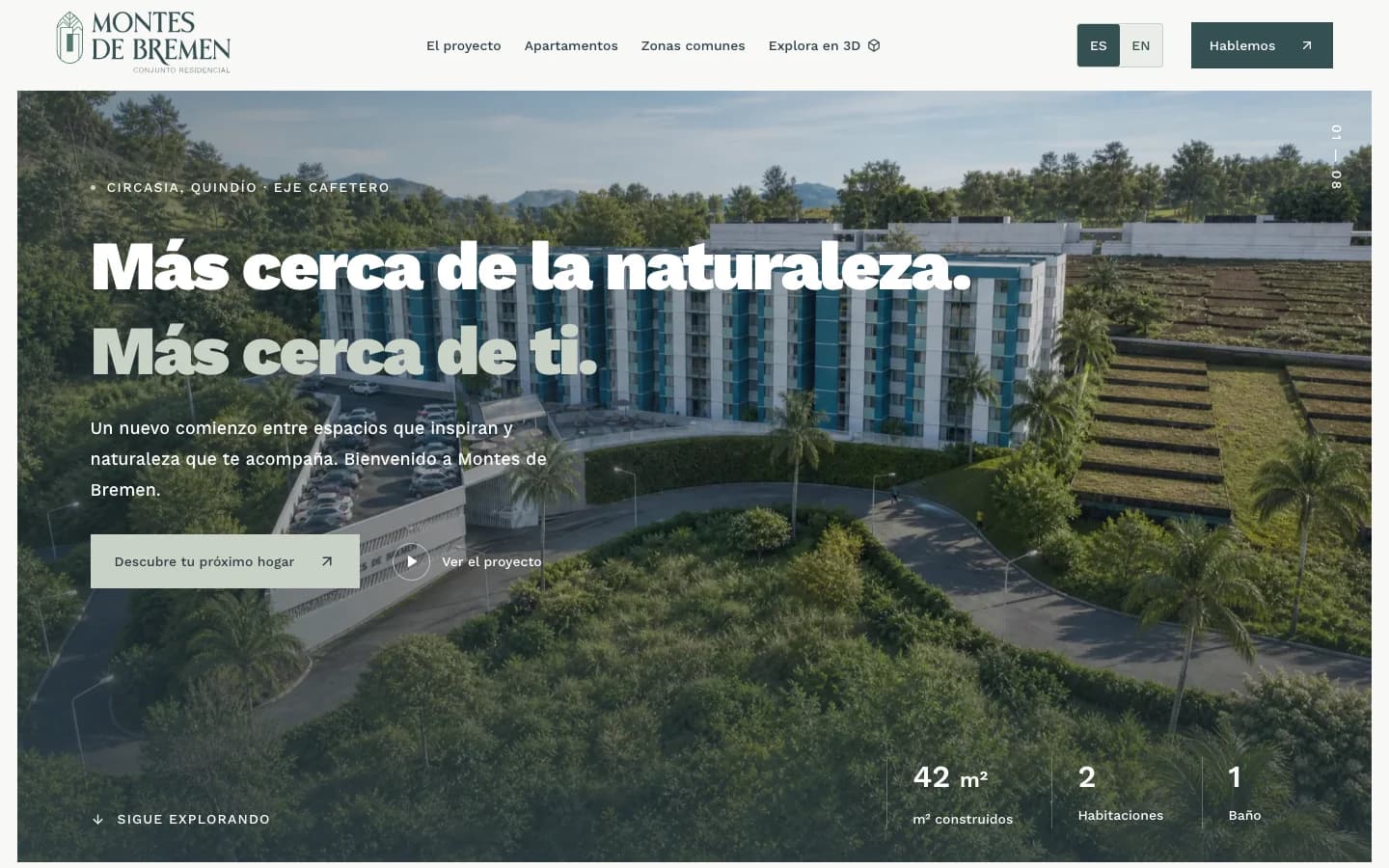 Captura 1 del sitio web de Montes de Bremen
